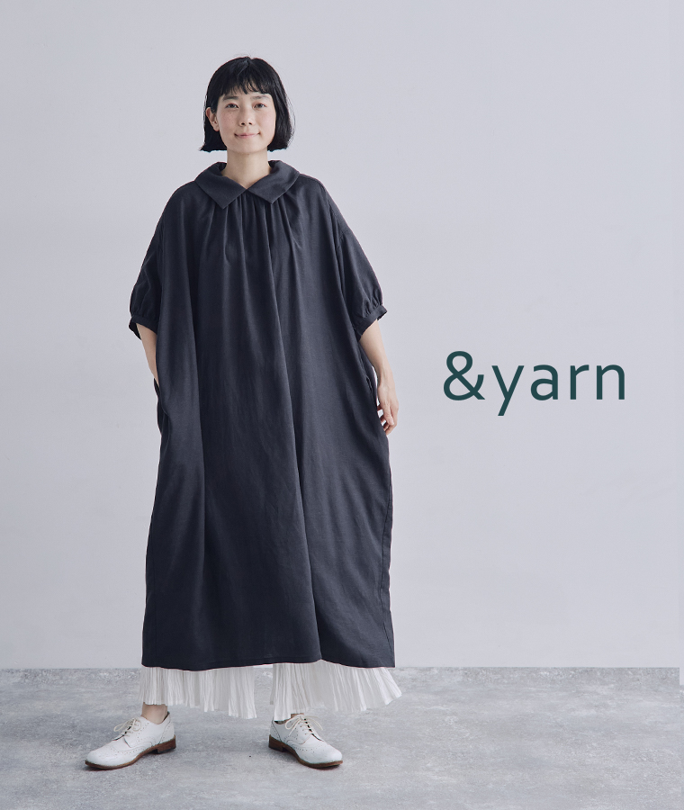 &yarn(アンドヤーン)　レーヨンリネン2wayワンピース