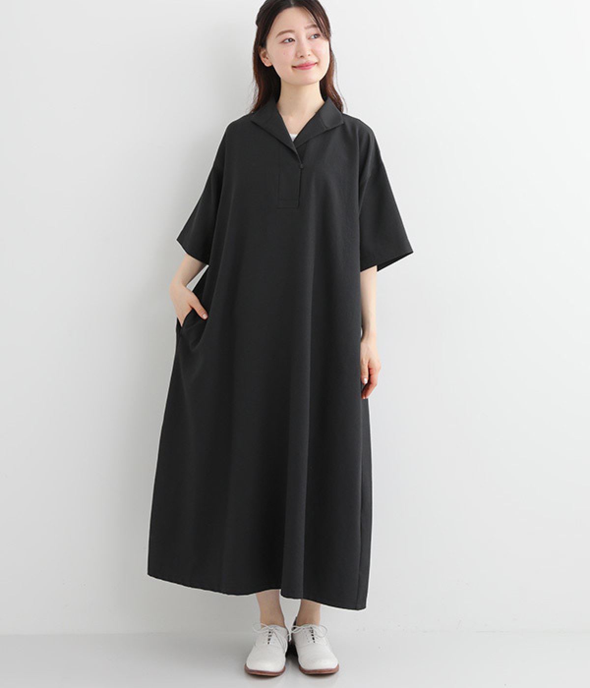 バイオツイルAラインワンピース(ブラック系-ONESIZE)