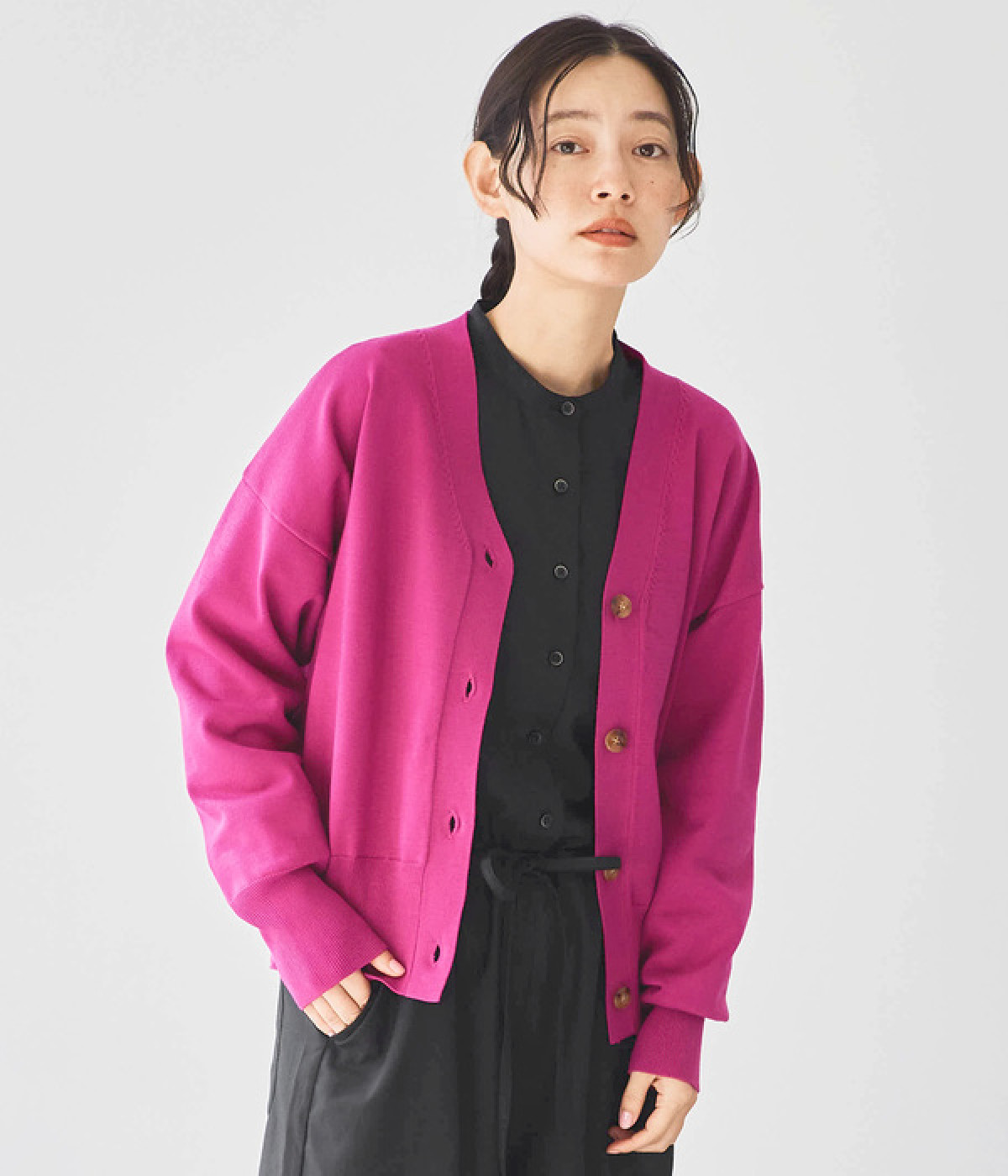 ザクロ色のカーディガン(ザクロ-L)
