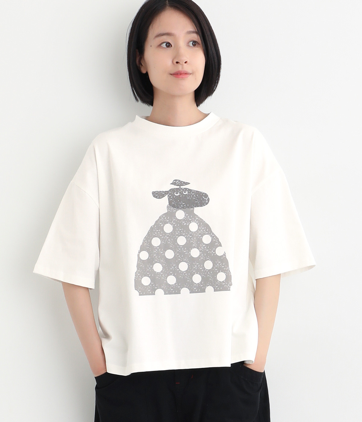 服を着たSHEEPTシャツ(ホワイト-ONESIZE)