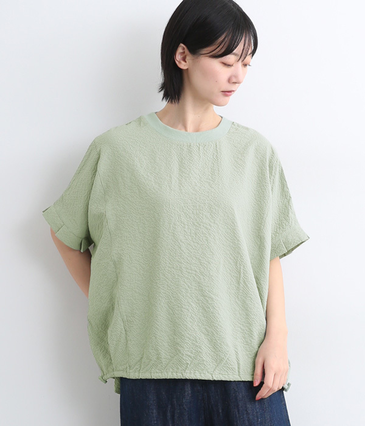 サッカードビーワイドプルオーバー(ミント-ONESIZE)