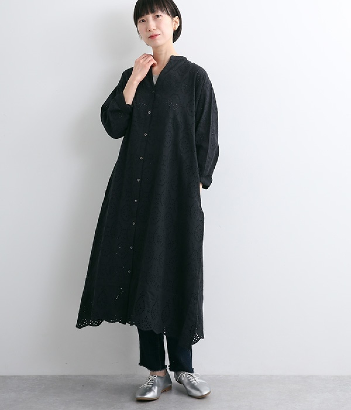 アントルメ前開きワンピース(ブラック-ONESIZE)