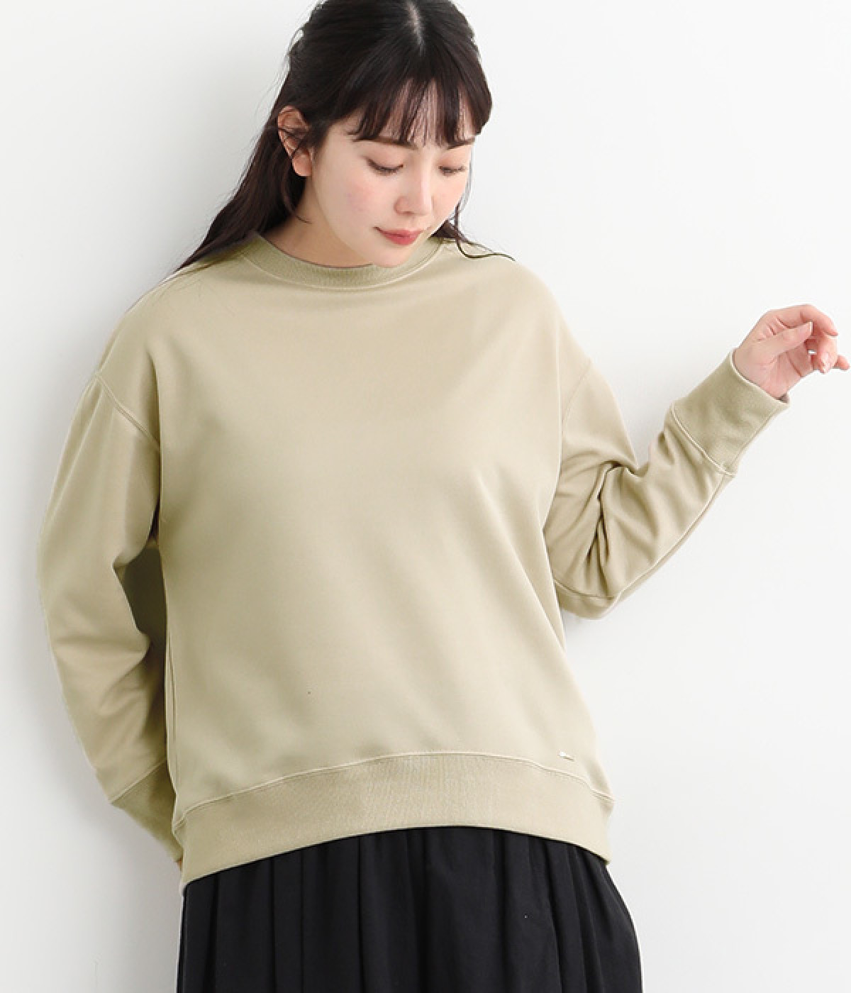 【neilikka】ポンチＴシャツトレーナー(グレージュ-L)