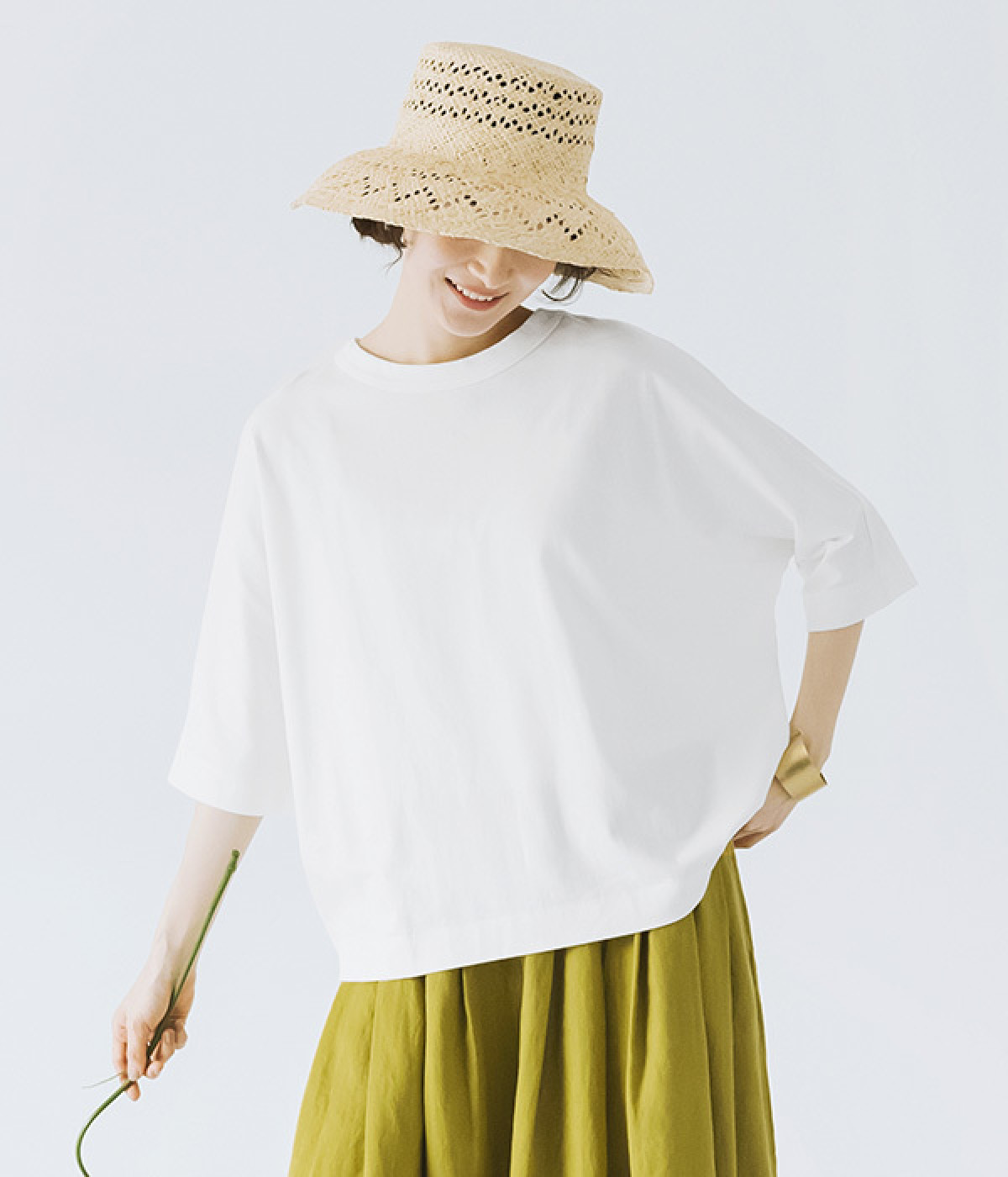 Cloche　USコットン5分袖Tシャツ(オフホワイト-ONESIZE)