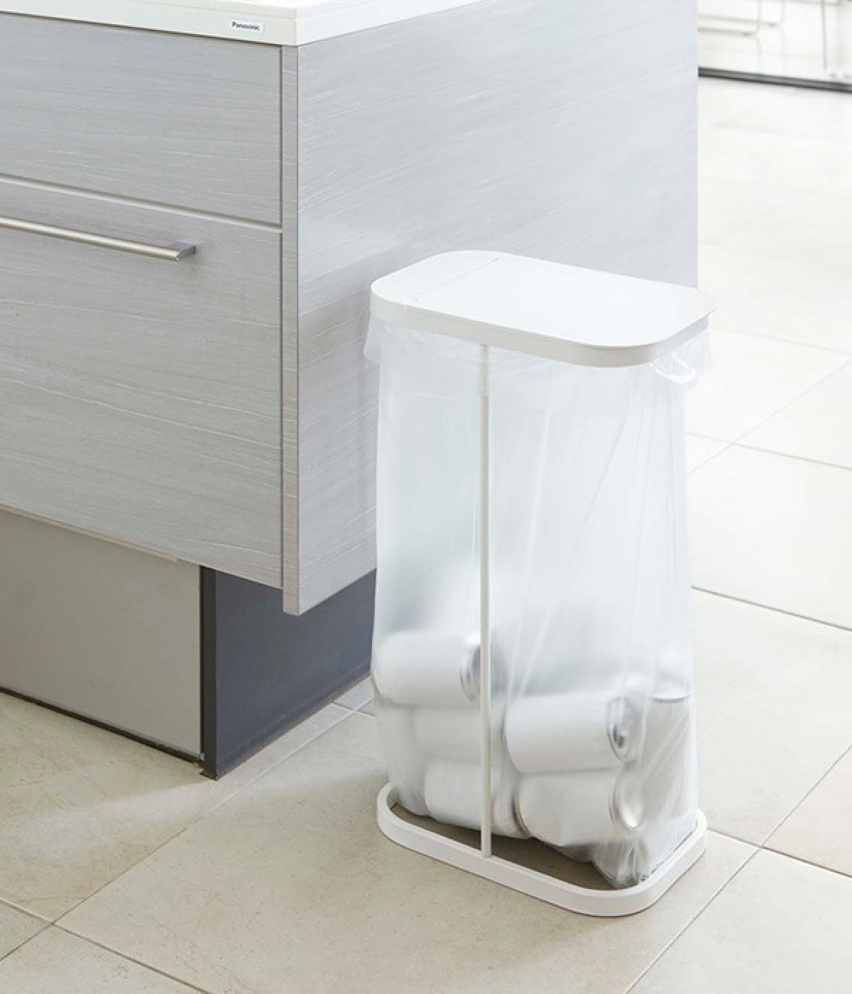YAMAZAKI｜EASY PLASTIC BAG HOLDER(ホワイト-ONESIZE)
